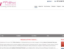 Tablet Screenshot of prithviinteriors.com